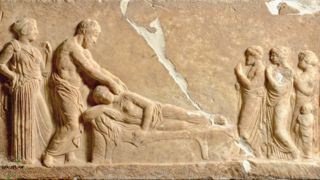 لوح سنگی ماساژ در یونان باستان